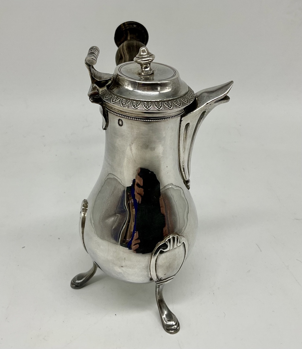 Verseuse Égoïste Tripode en Argent 2 ème Coq 1809 -1819.-photo-3