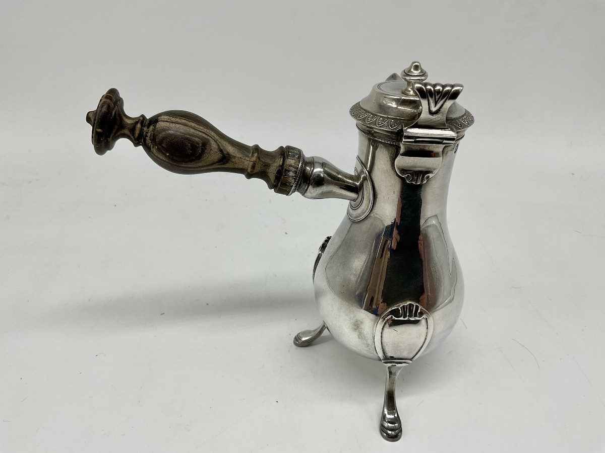 Verseuse Égoïste Tripode en Argent 2 ème Coq 1809 -1819.-photo-4