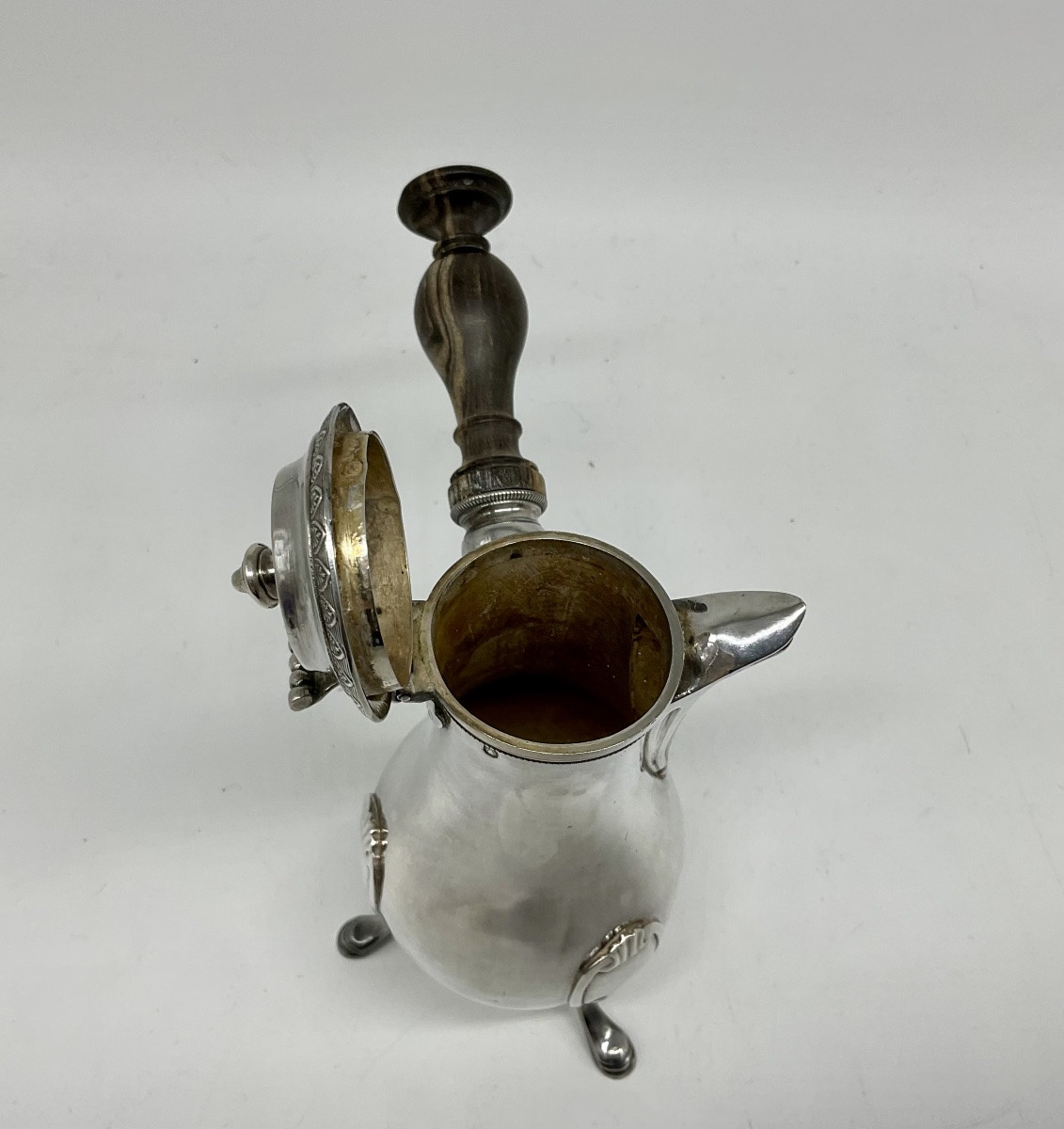 Verseuse Égoïste Tripode en Argent 2 ème Coq 1809 -1819.-photo-2