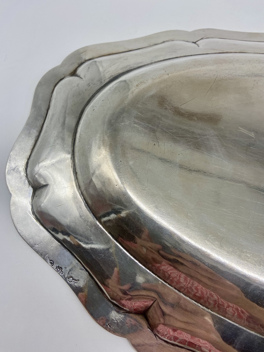 Plat de Service en Argent XVIII-photo-2