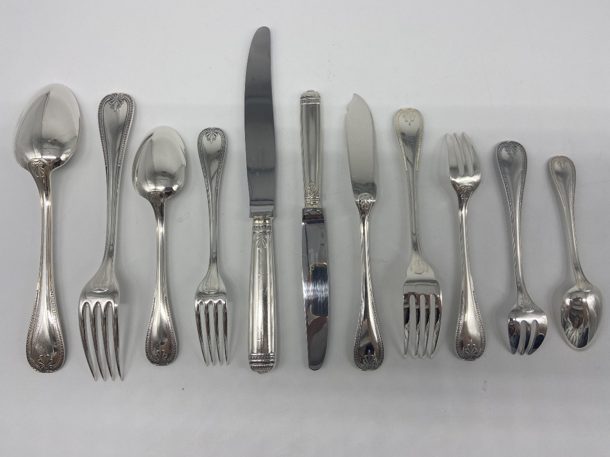 Ménagère Christofle, Malmaison ,142 Pieces .-photo-4