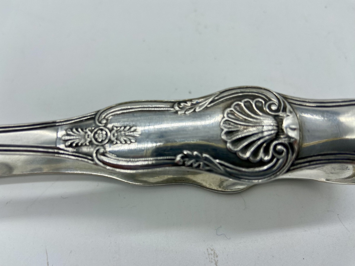 Silver Sugar Tongs, 19th Century.-photo-3