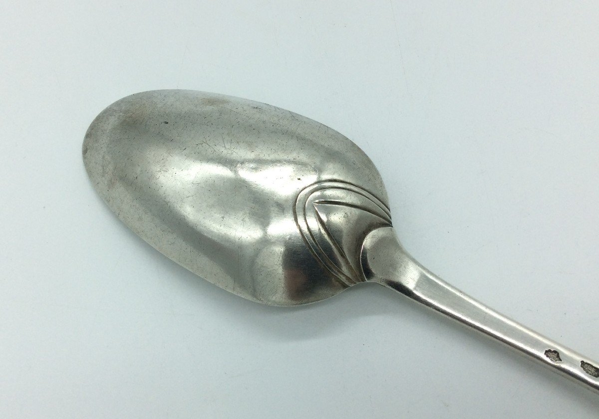 Silver Stew Spoon, Toulouse, 1751, Orfèvre Vinsac.-photo-2