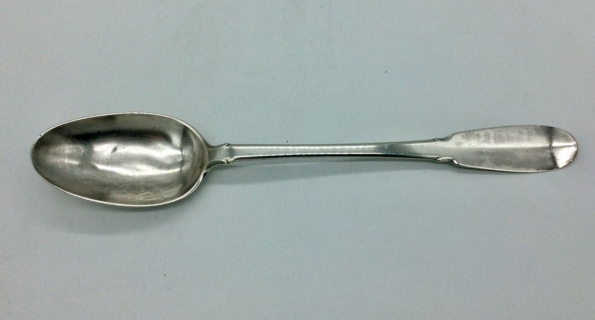 Silver Stew Spoon, Uniplat Model, Angers 1757.-photo-2