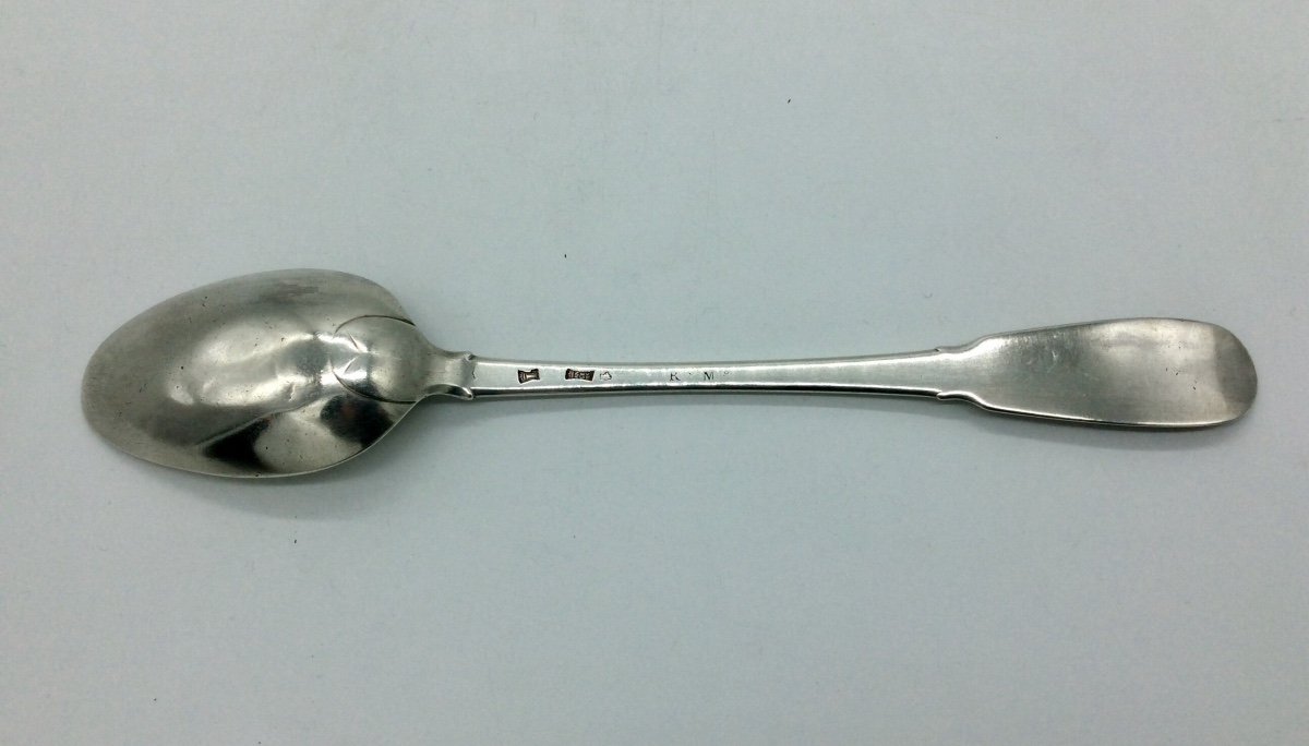 Silver Stew Spoon, Uniplat Model, Angers 1757.