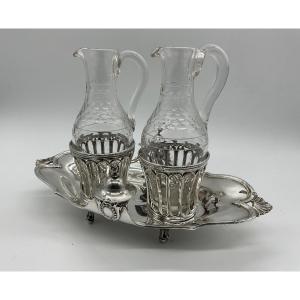 18th Century Silver Oil Cruet Holder, Paris 1787