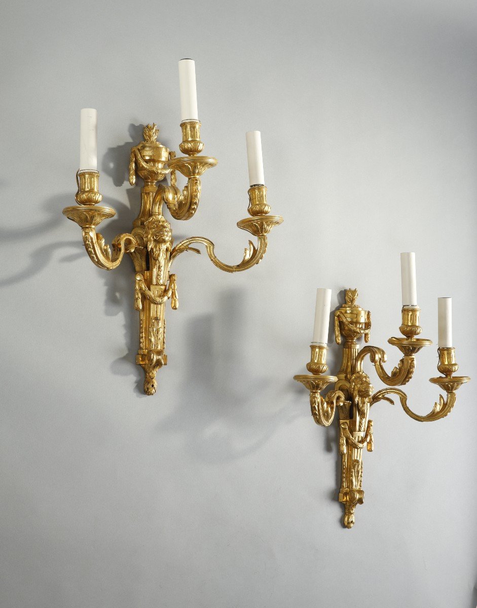 Large Pair Of Transition Period Sconces