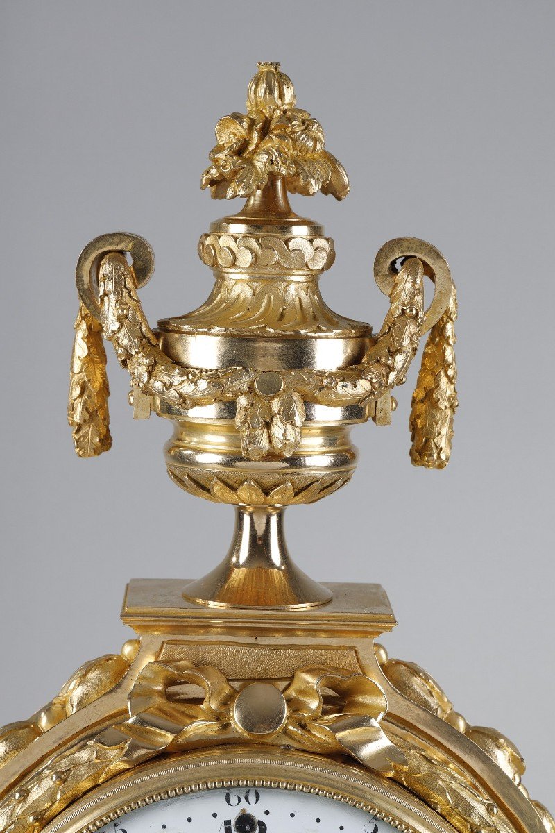 Large Lion Clock Attributed To Jean-joseph De Saint-germain-photo-3