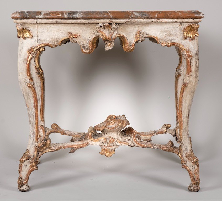 Table Console Allemande, Du Milieu Du XVIIIe Siècle-photo-1