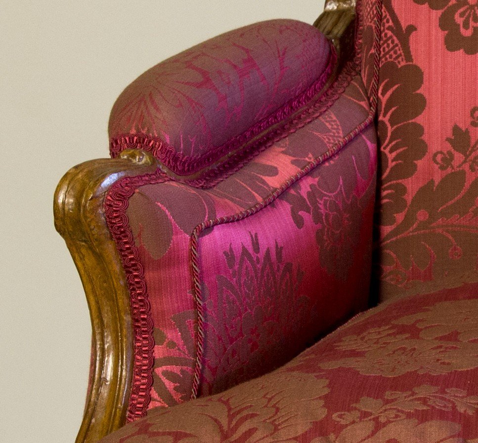 Bergère In Natural Wood Stamped By Jacques Jean-baptiste Tilliard-photo-4