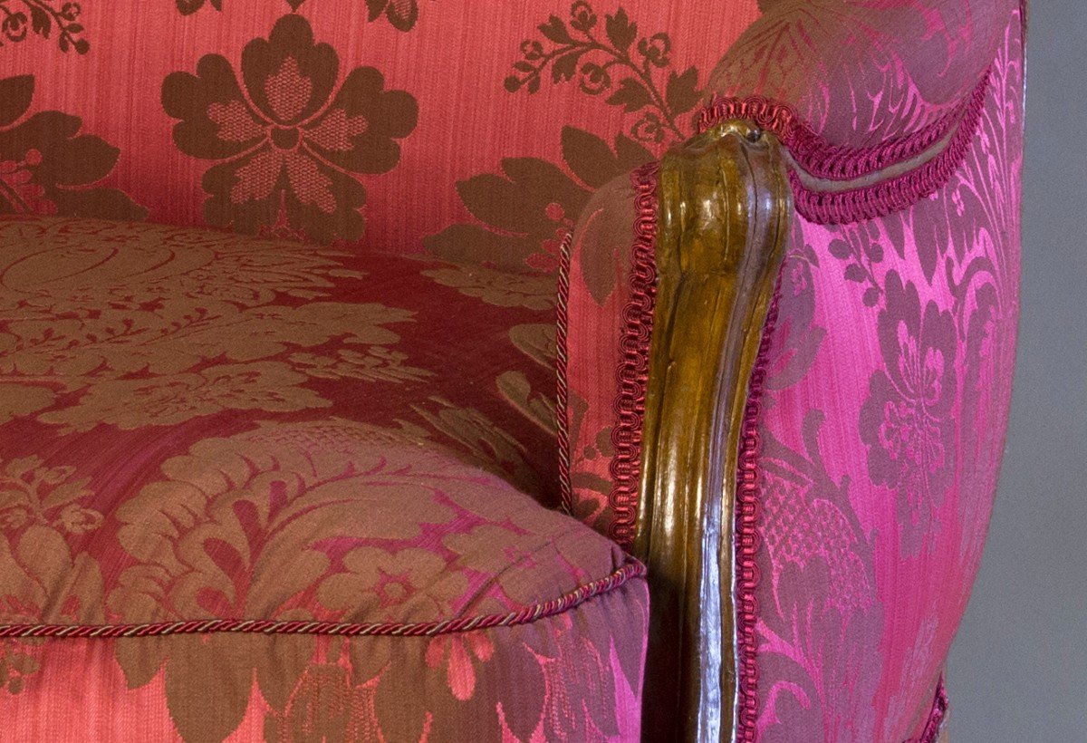 Bergère In Natural Wood Stamped By Jacques Jean-baptiste Tilliard-photo-8