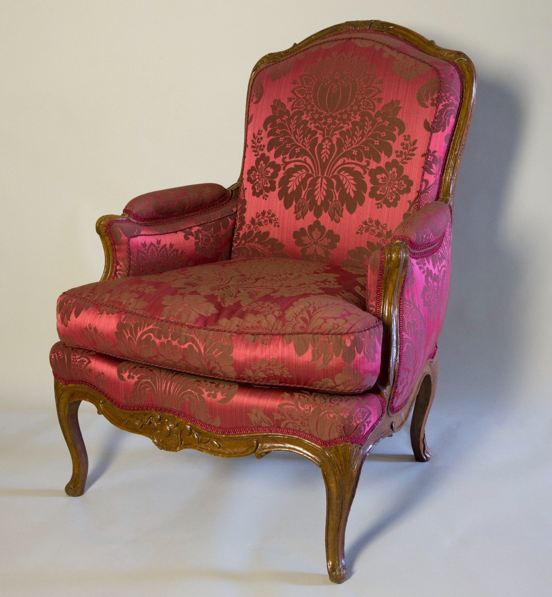 Bergère In Natural Wood Stamped By Jacques Jean-baptiste Tilliard