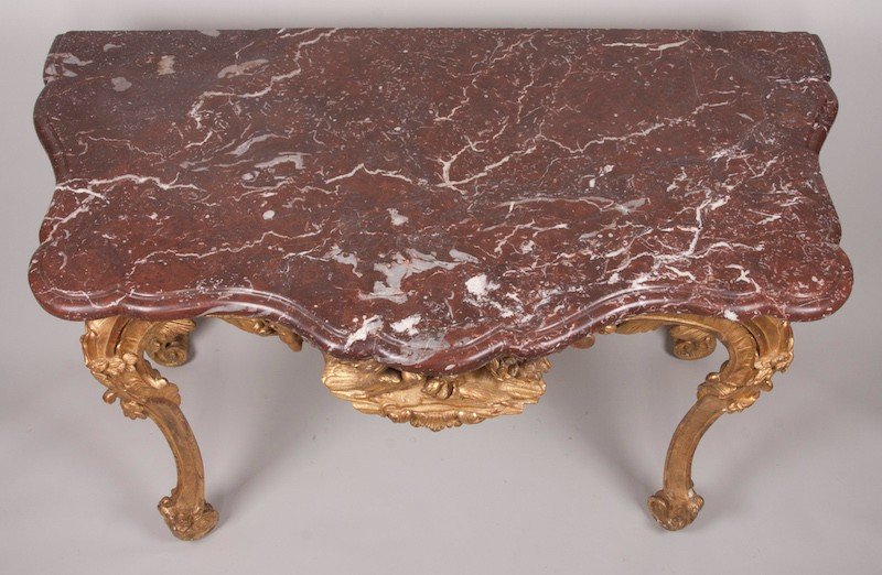 Console Four Legs In Golden Wood, Regency Period-photo-7