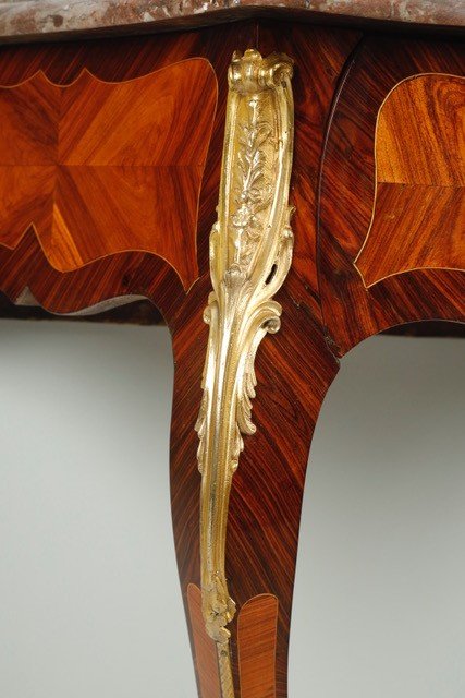Petite Console Murale d'époque Louis XV Attribuée à Jean Popsel-photo-2