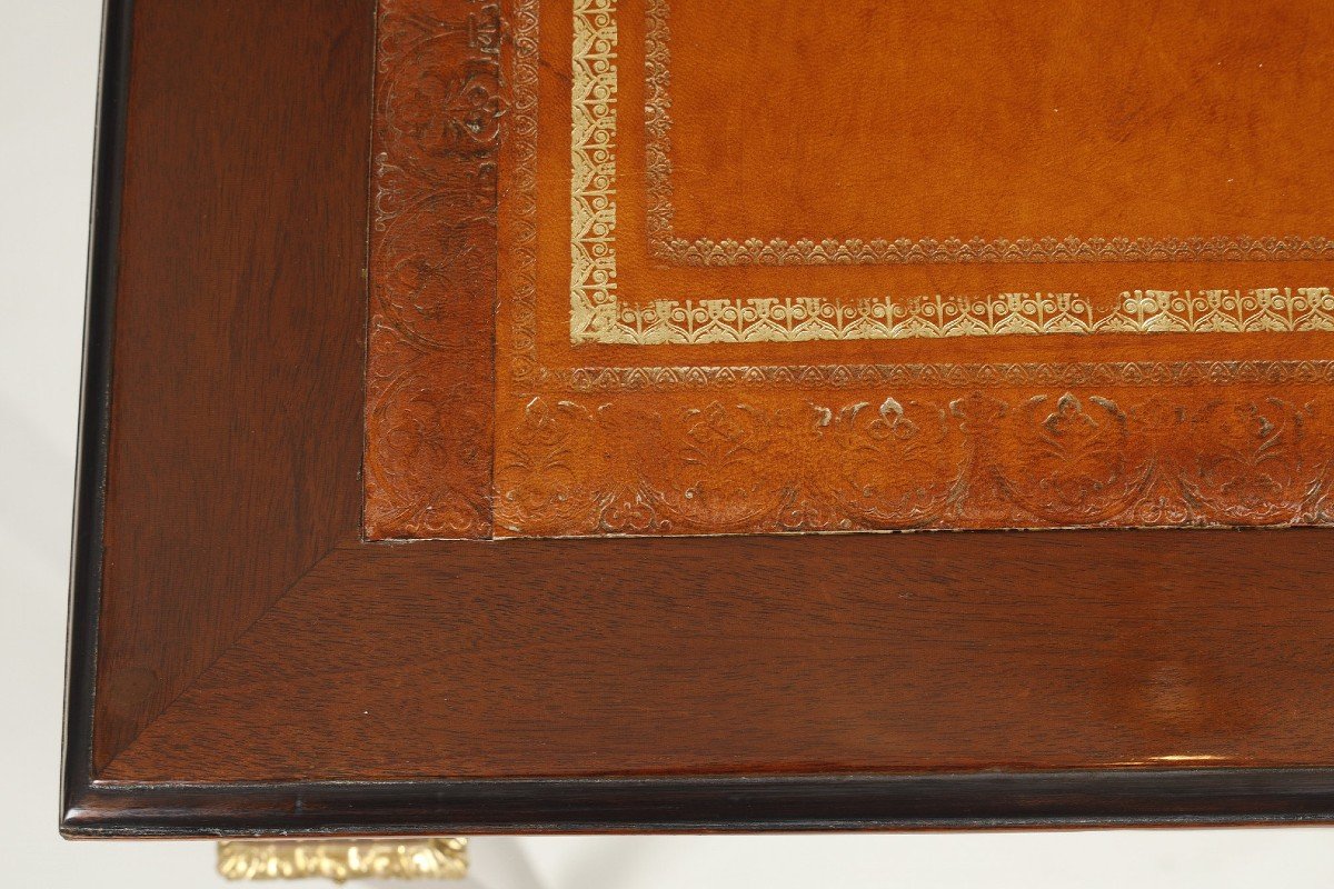 Small Flat Mahogany Desk Louis XVI-photo-2
