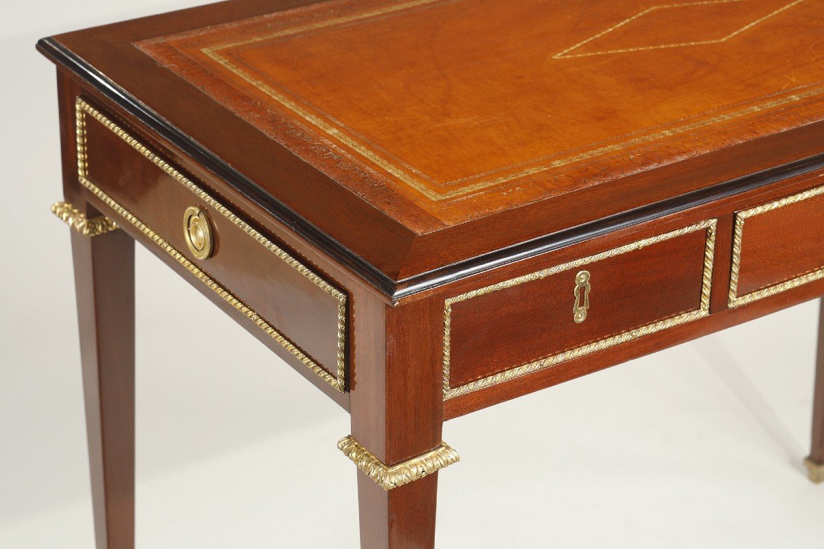 Small Flat Mahogany Desk Louis XVI-photo-4