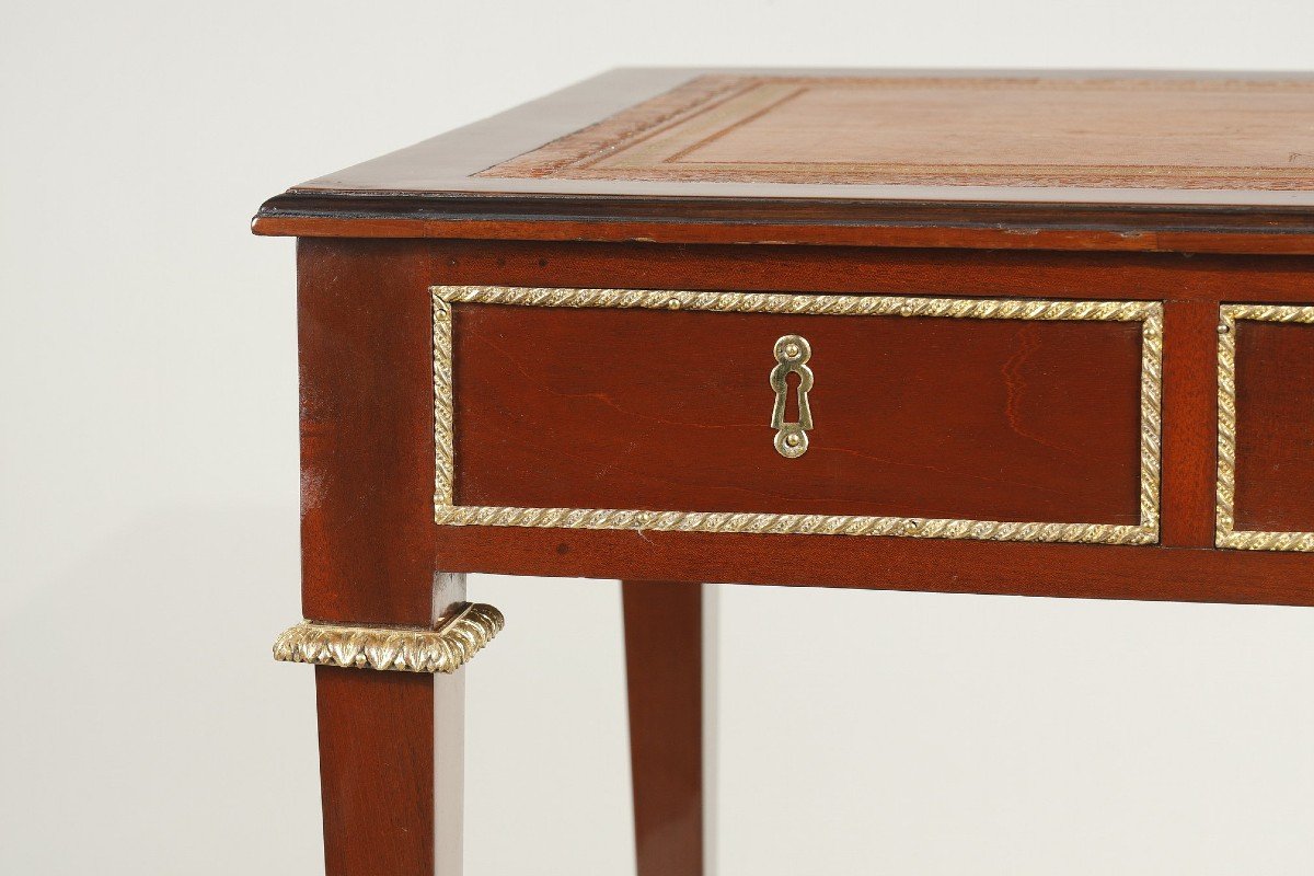 Small Flat Mahogany Desk Louis XVI-photo-3
