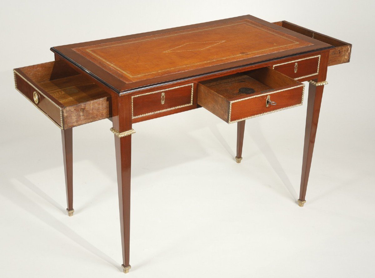 Small Flat Mahogany Desk Louis XVI