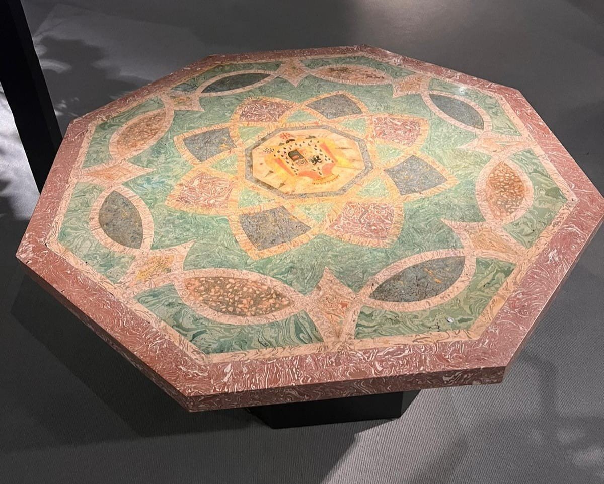 Scagliole Tray, Italy 17th Early 18th Century-photo-2