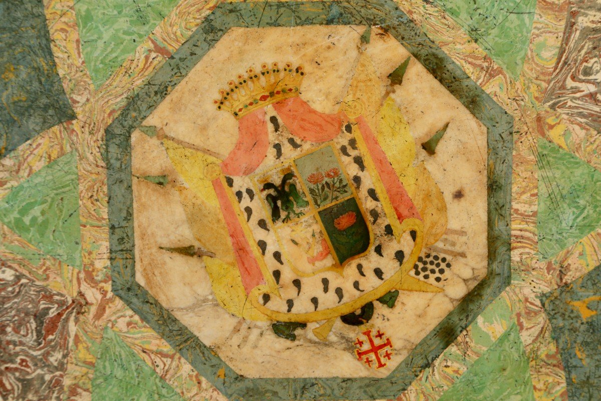 Scagliole Tray, Italy 17th Early 18th Century-photo-3