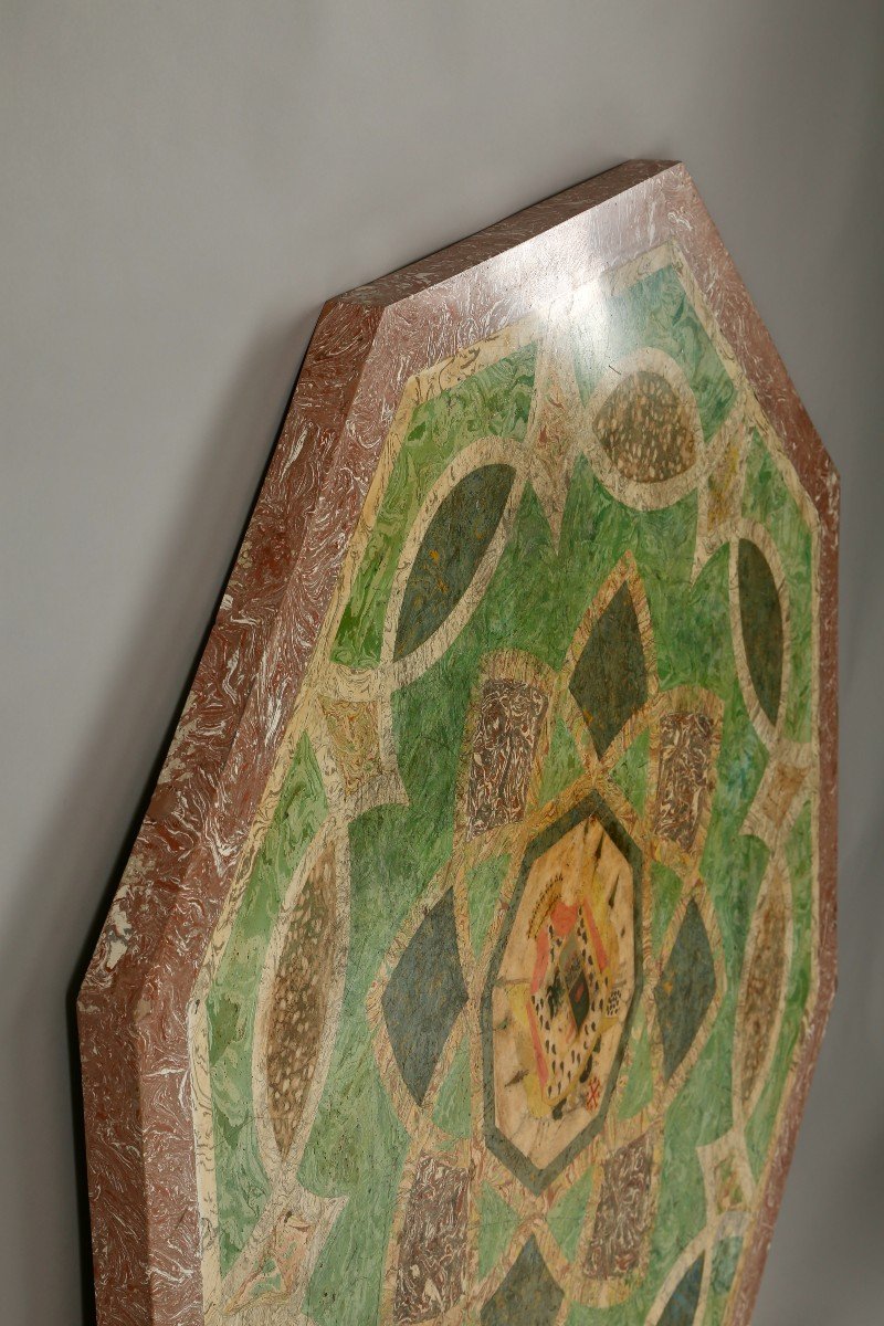 Scagliole Tray, Italy 17th Early 18th Century-photo-1