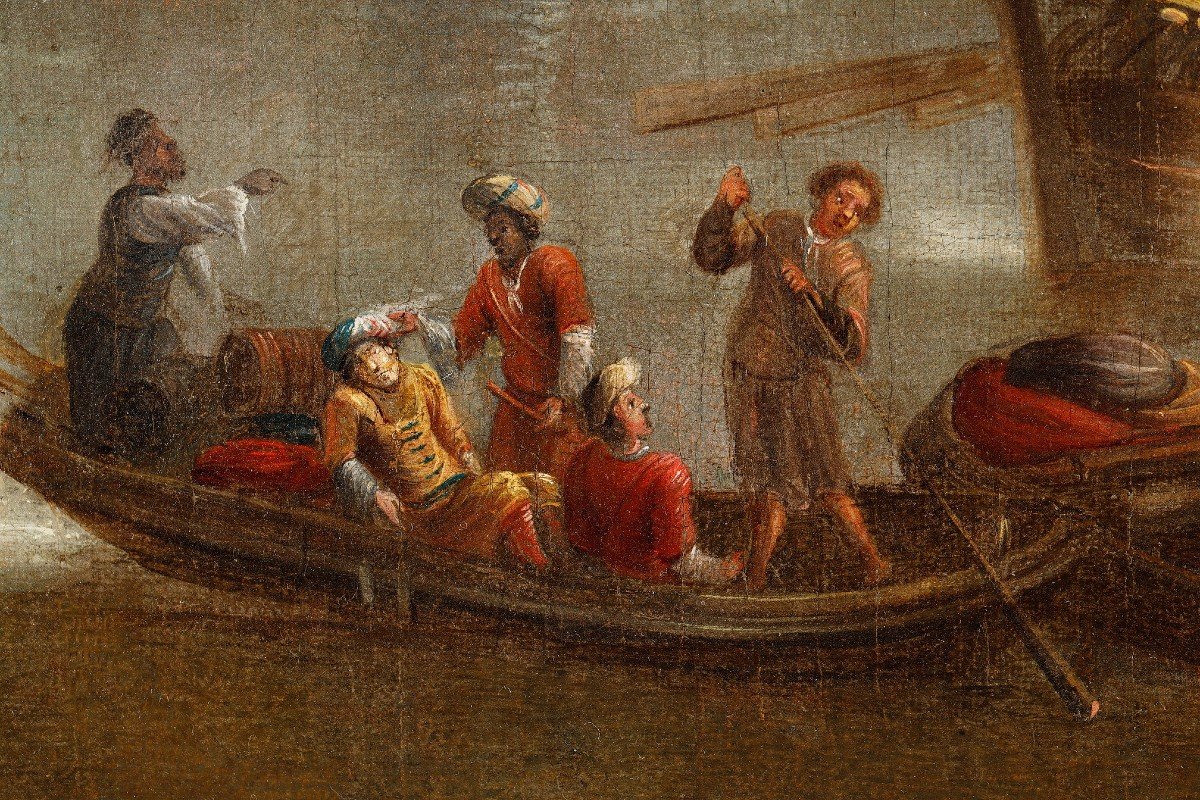 Bonaventura Peeters (1614-1652) (att. To) - View Of Port -photo-4