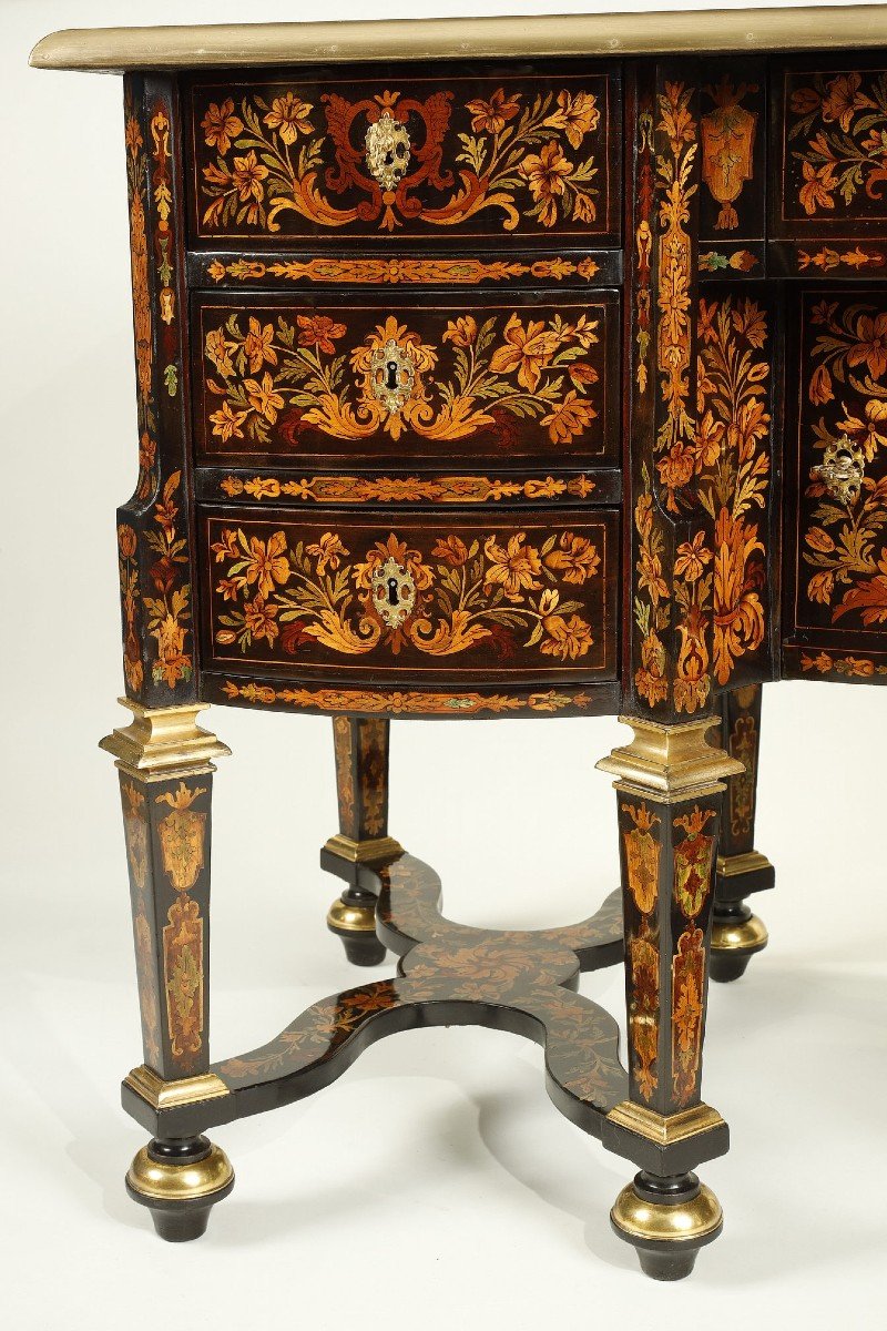 Mazarin Desk, Around 1700, Attributed To Renaud Gaudron-photo-2