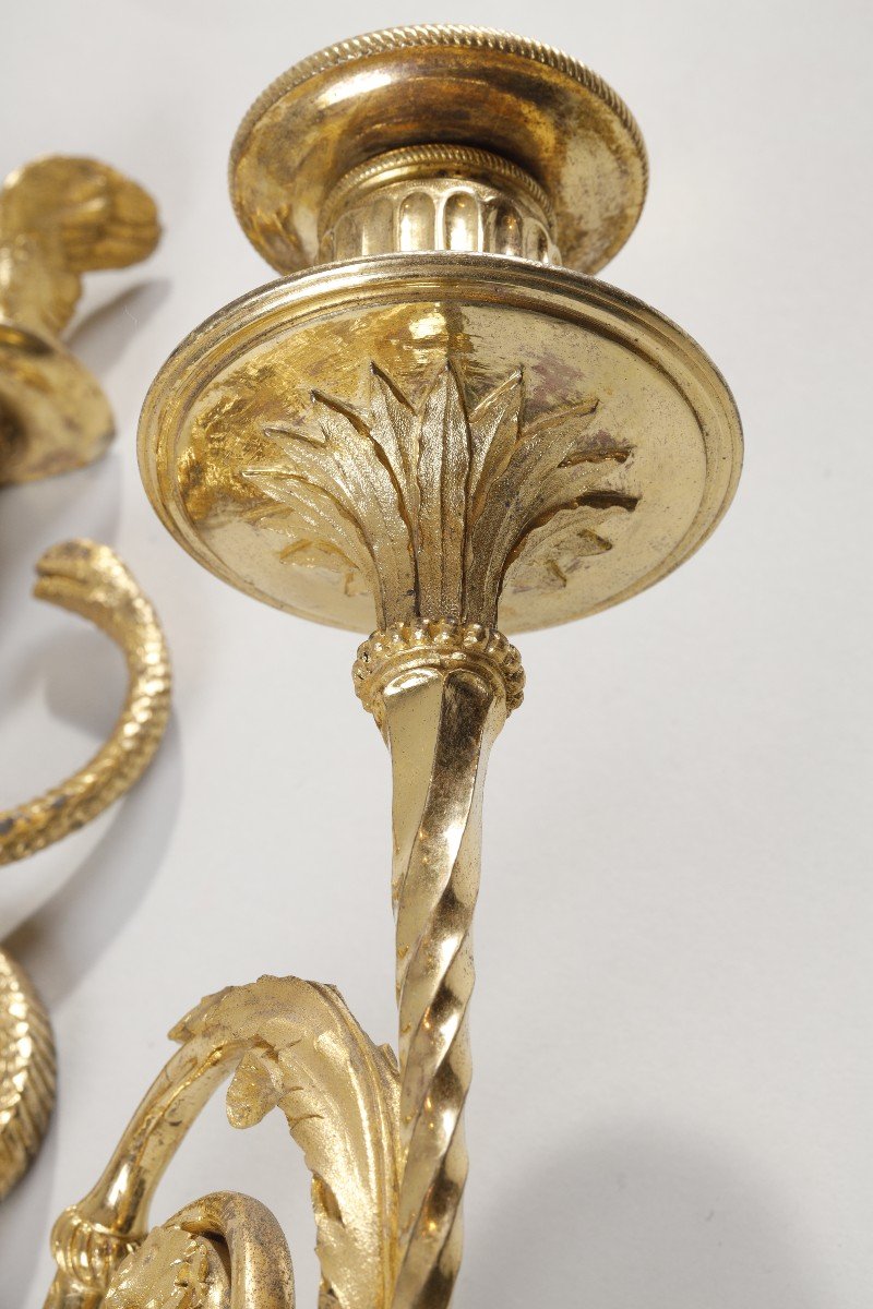 Paire D’appliques Aux Caducées-photo-3