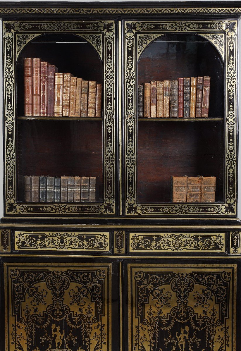 “boulle” Marquetry Bookcase, Attributed To André Charles Boulle-photo-2