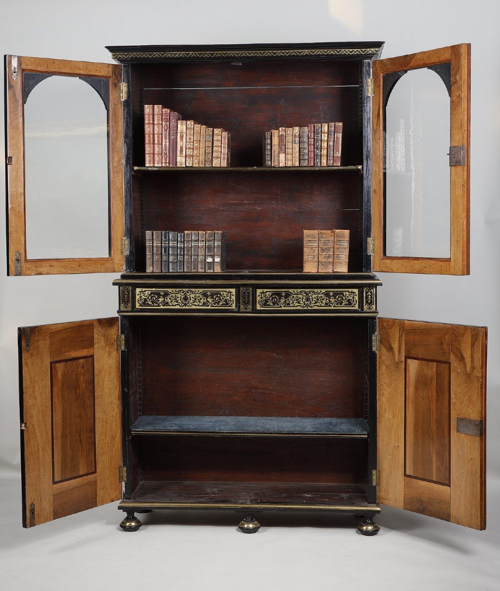 “boulle” Marquetry Bookcase, Attributed To André Charles Boulle-photo-5