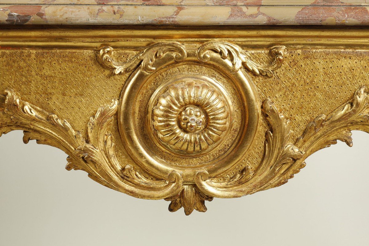 Full Face Game Table In Golden Wood, 18th Century Period-photo-4