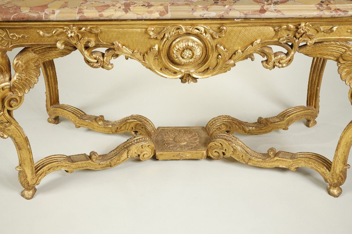 Full Face Game Table In Golden Wood, 18th Century Period-photo-2