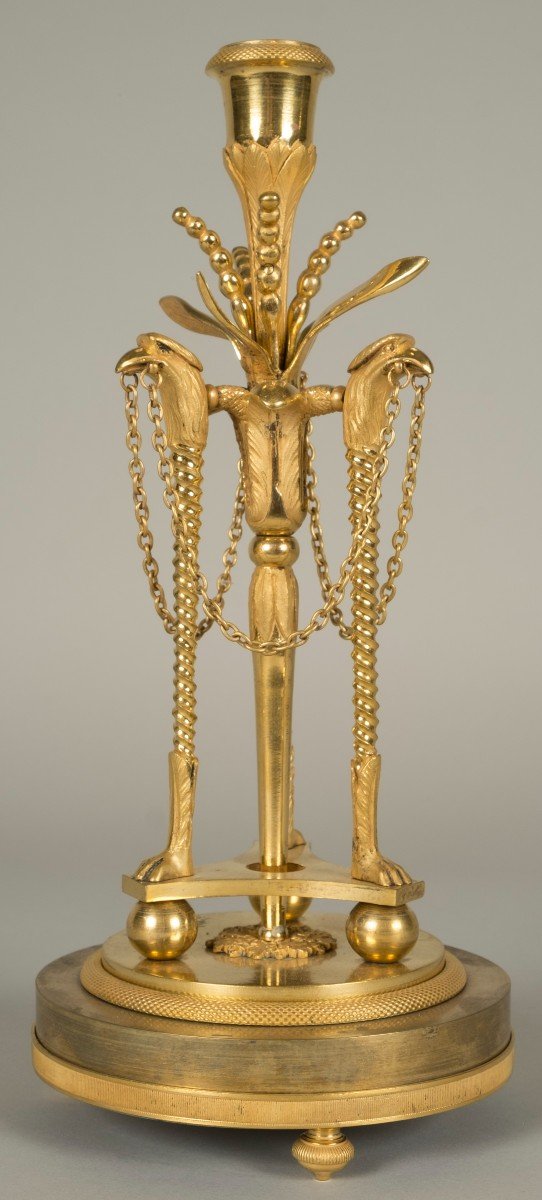 Paire De Bougeoirs d'époque Louis XVI-photo-3