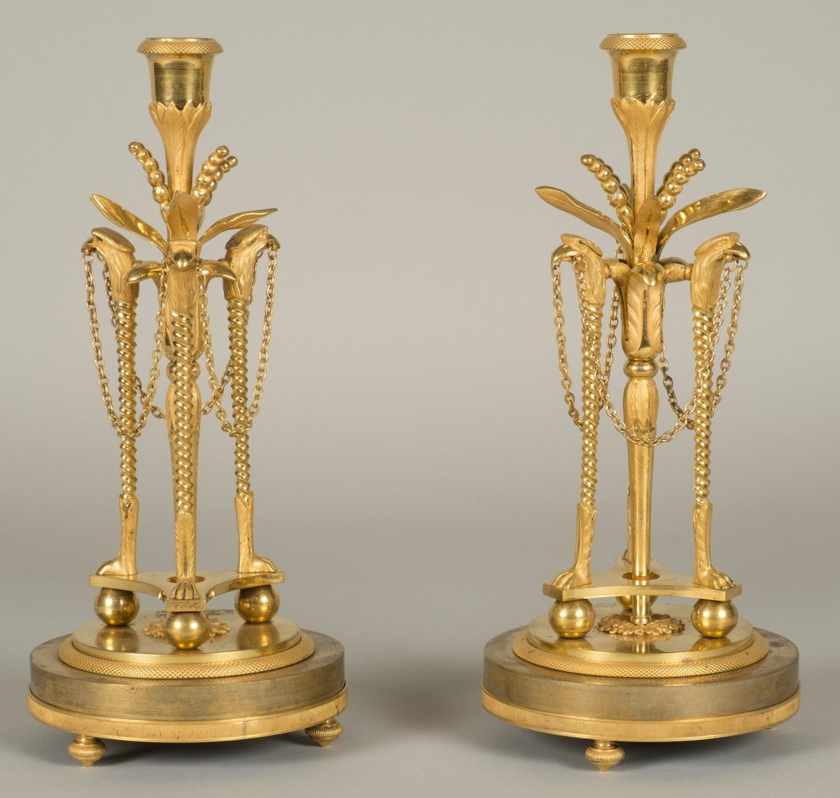 Paire De Bougeoirs d'époque Louis XVI