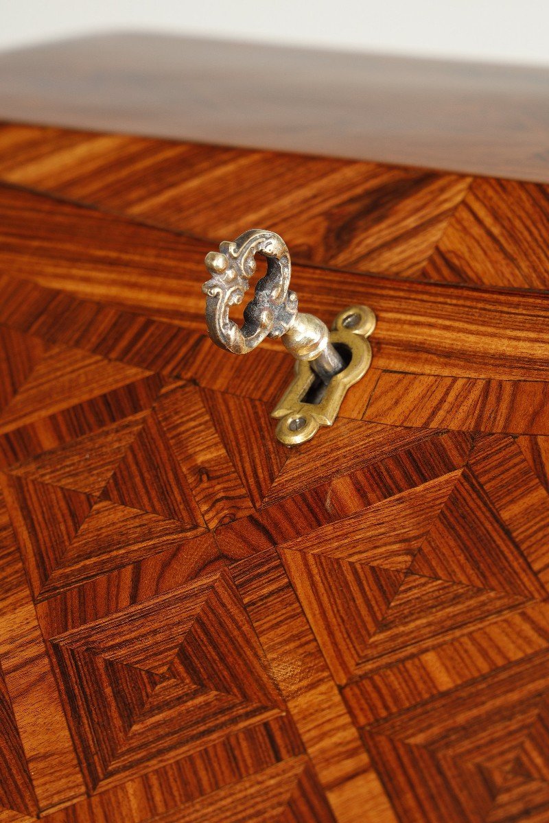 Slope Desk In Violet Wood Marquetry Stamped By Criaerd-photo-5