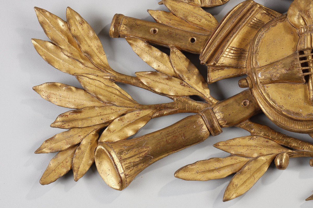 Attributes Of Music In Golden Wood From The 18th Century-photo-3