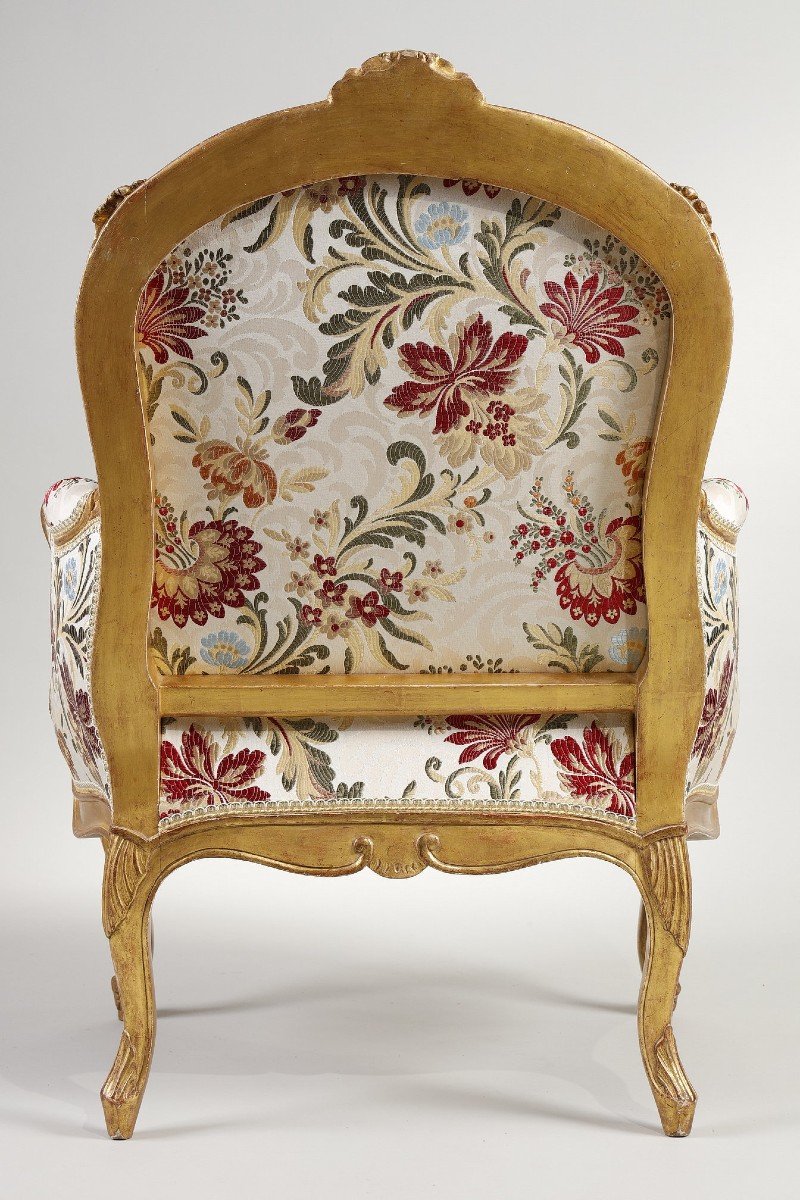 Pair Of Louis XV Bergeres Attributed To Jean Baptiste II Tilliard-photo-8