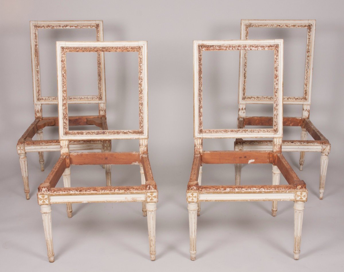 Set Of Four Louis XVI Chairs-photo-8