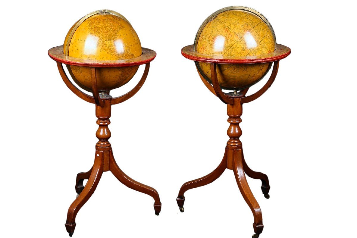 Pair Of Globes, Early 19th Century