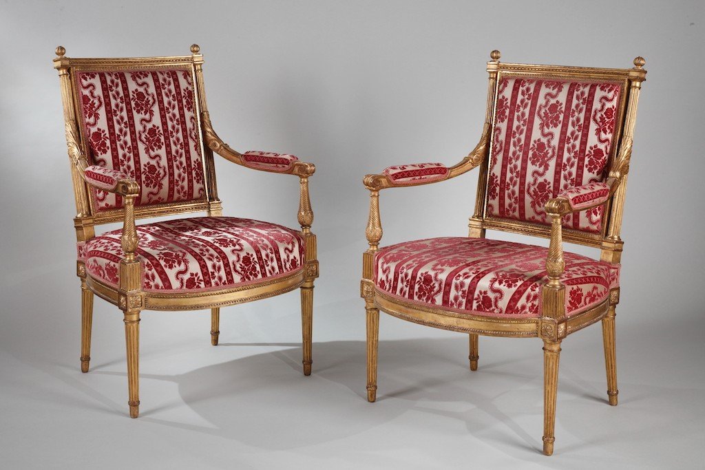 Suite Of Four Armchairs Stamped By Henri Jacob From The Comte De Chârost-photo-2