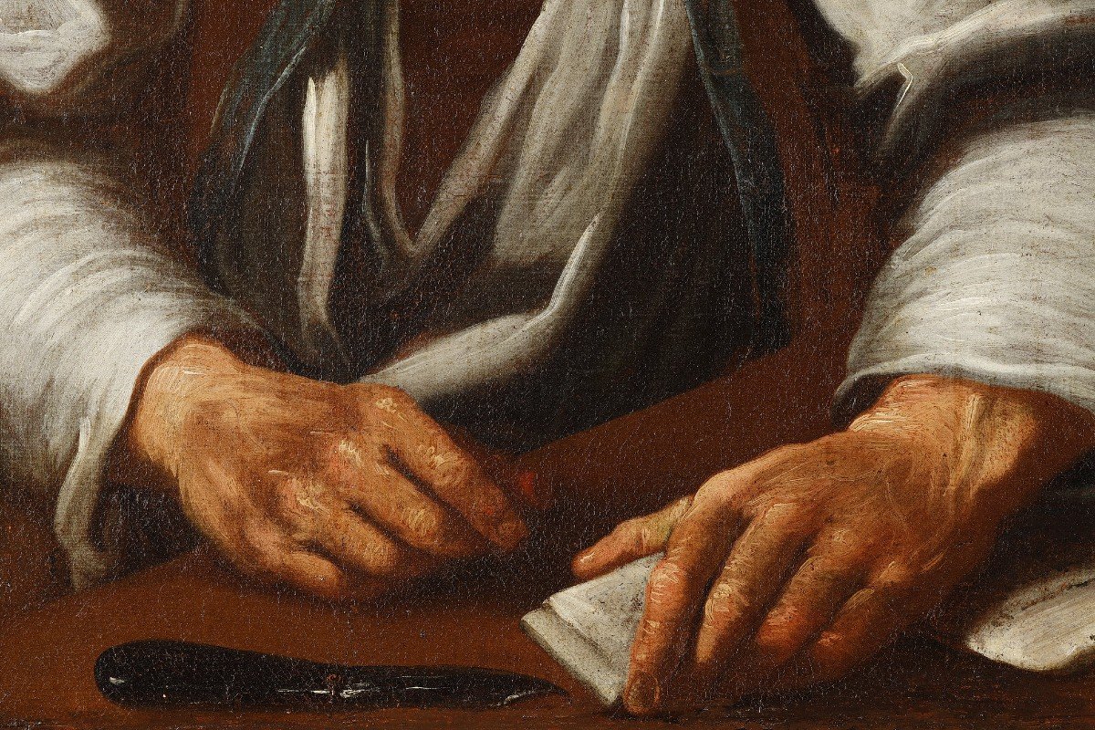 La Lettre Scellée, Huile Sur Toile, Attribuée à Bernhard Keil-photo-4