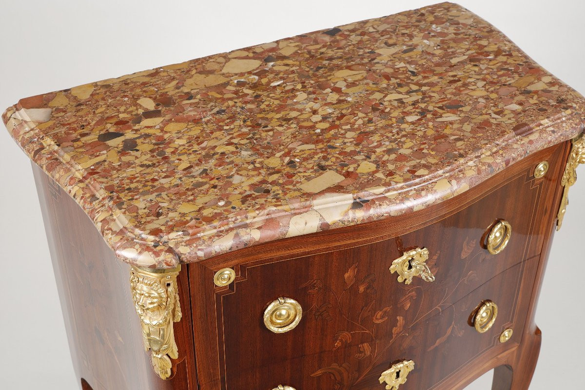 Small Curved Chest Of Drawers Stamped Migeon-photo-5