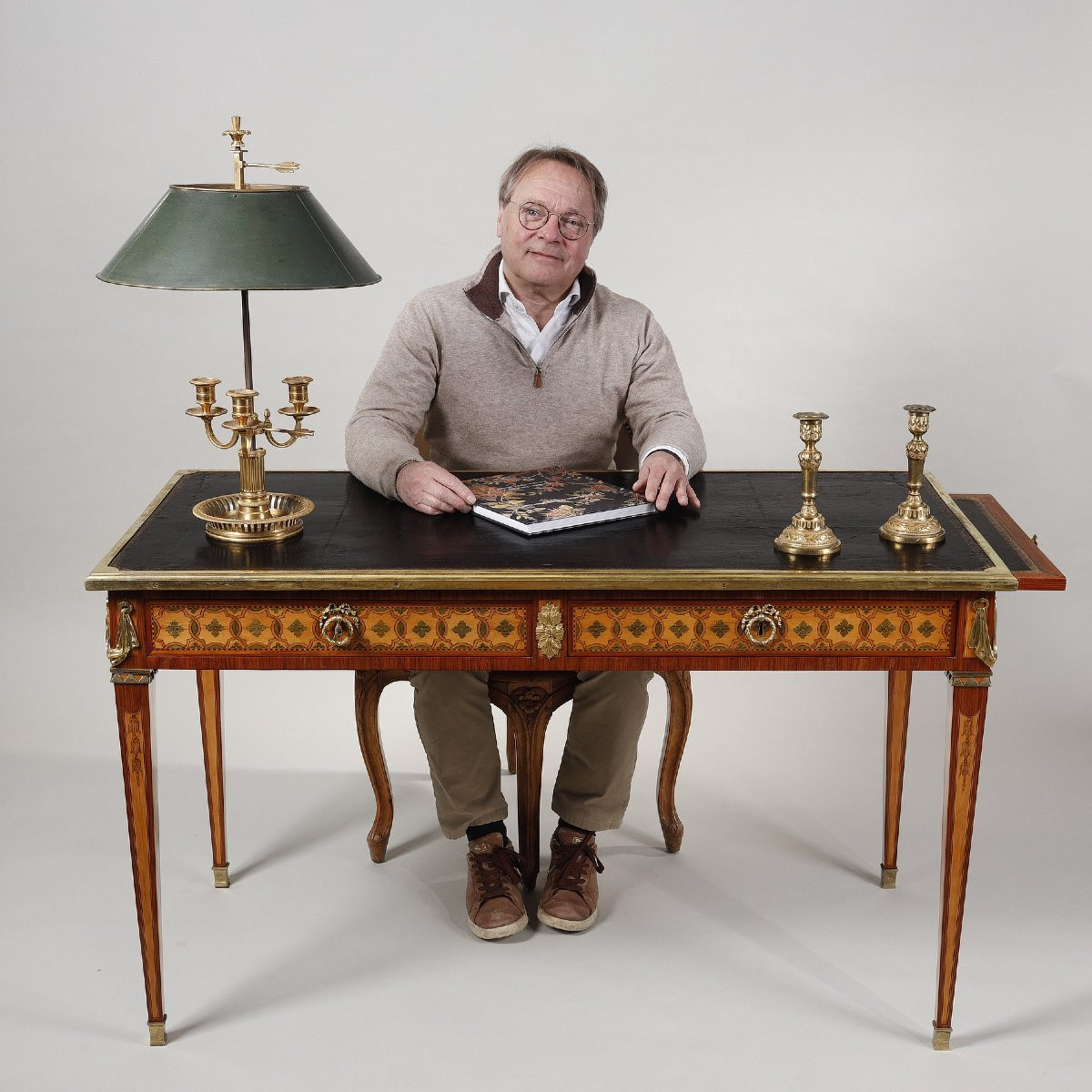 Bureau Plat Estampillé G. Dester-photo-1