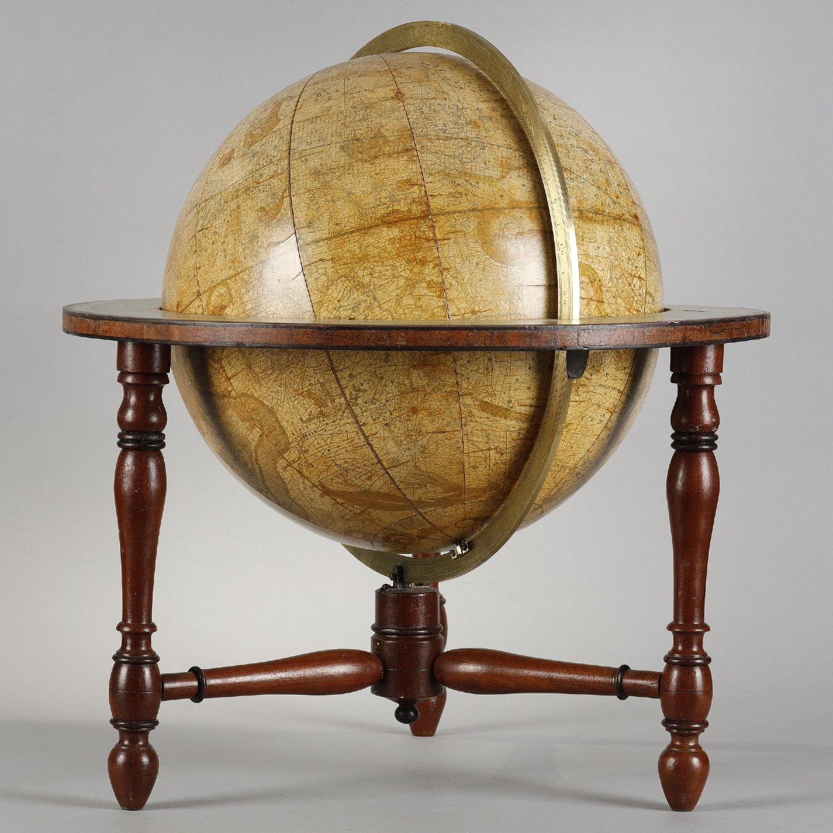 Pair Of Large Terrestrial And Celestial Globes From The Newton And Son Manufactory, London, 1851-photo-3