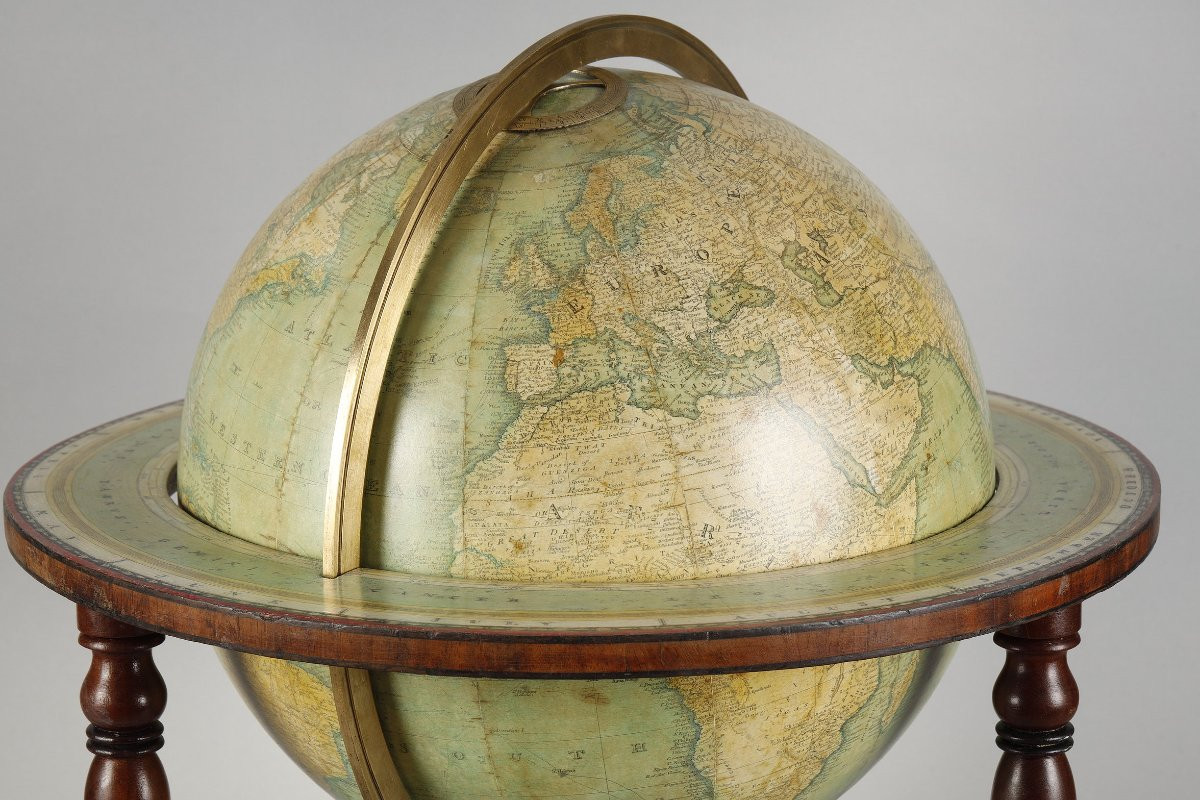 Pair Of Large Terrestrial And Celestial Globes From The Newton And Son Manufactory, London, 1851-photo-6