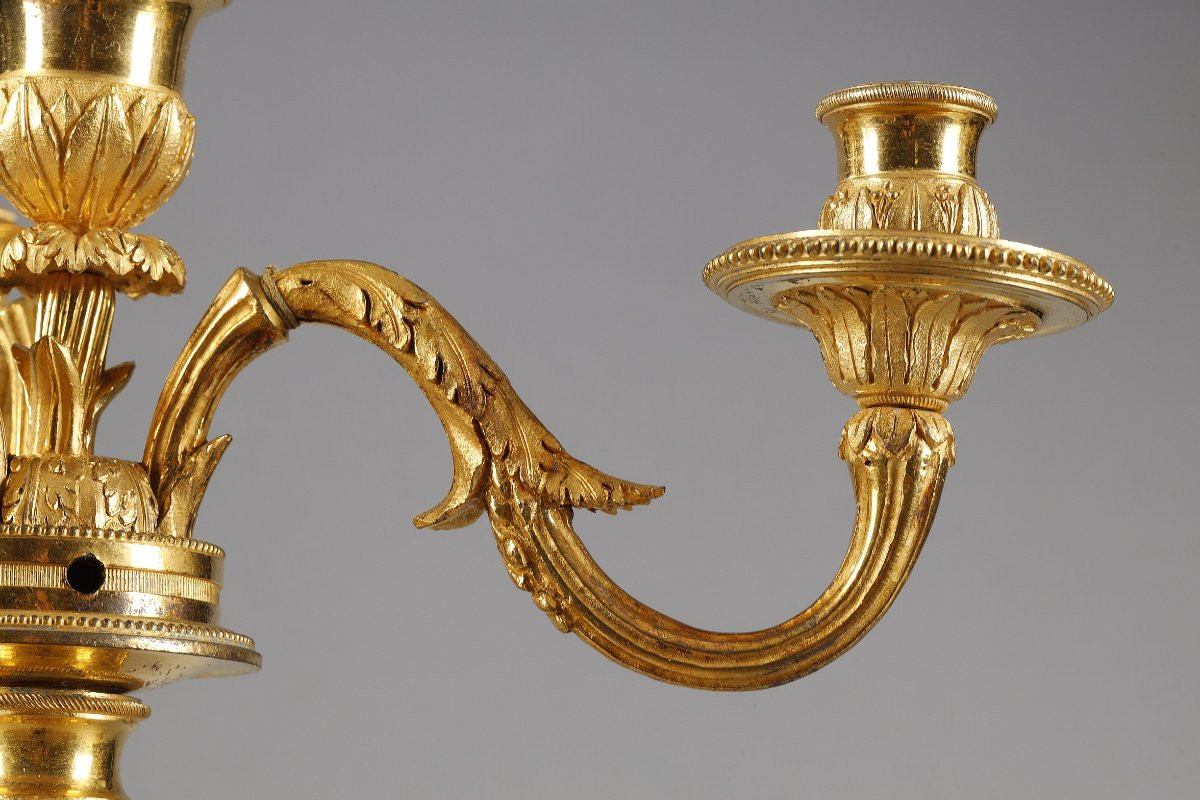 Grande Paire De Candélabres De Style Louis XVI-photo-3