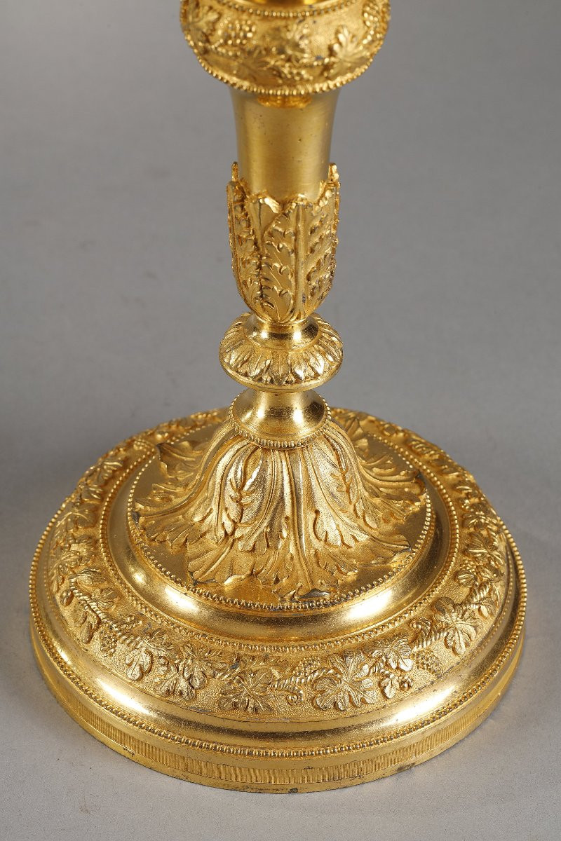Grande Paire De Candélabres De Style Louis XVI-photo-2