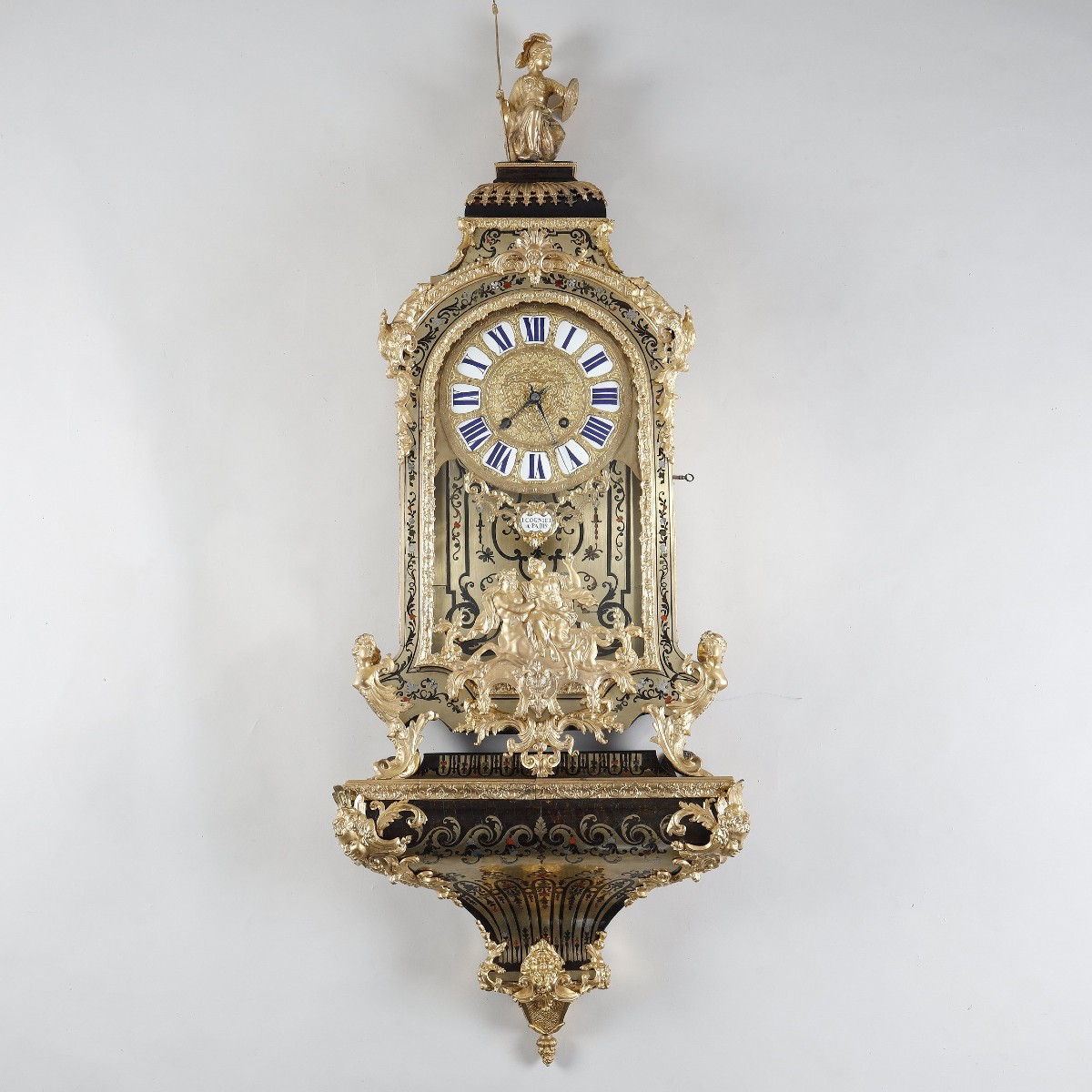 Very Large Louis XV Boulle Five-color Cartel By Cogniet, Paris