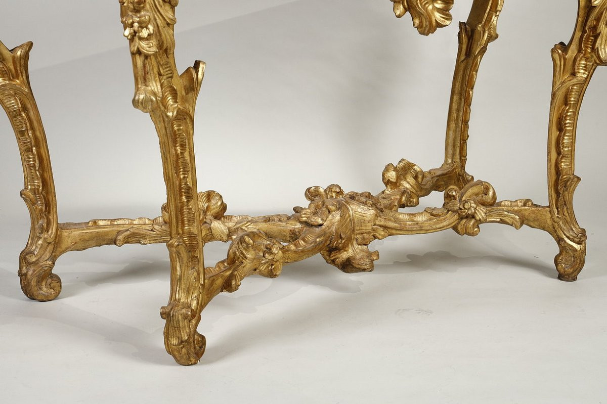 Rare Pair Of Italian Console Tables Greek Porphyry Top-photo-5