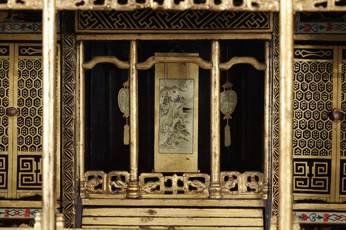 Petit cabinet Edo d'époque XVIIIe siècle-photo-4